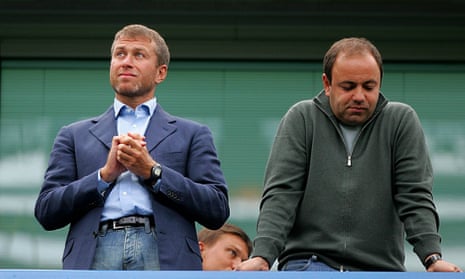 Former Chelsea FC owner Roman Abramovich pictured with Eugene Shvidler.
