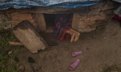 A woman enters a ‘period hut’ in Mastamandali village in Nepal’s Accham district