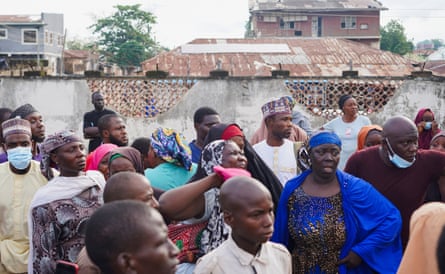 People standing outside the hospital
