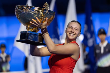 Amanda Anisimova after her victory in Beijing this year.