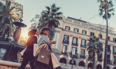 Shopping in Barcelona – where tourists benefit from a wide choice of Airbnb flats to rent, but local people face higher rents as a result.