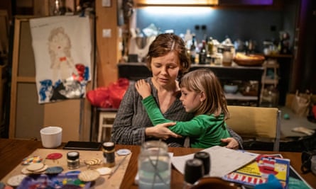 Maria Przyszychowska and her daughter in their home near the border town of Hajnówka