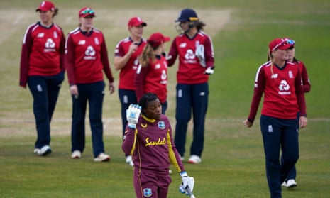 West Indies Chinelle Henry appears dejected at the end of the match.