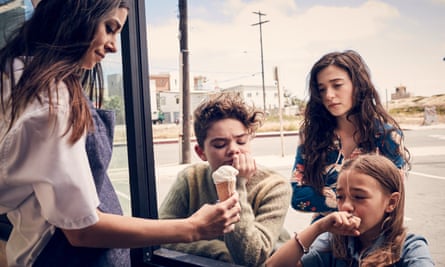 Family television: (from left) Pamela Adlon as Sam, Hannah Alligood as Frankie, Mikey Madison as Max and Olivia Edward as Duke in Better Things.