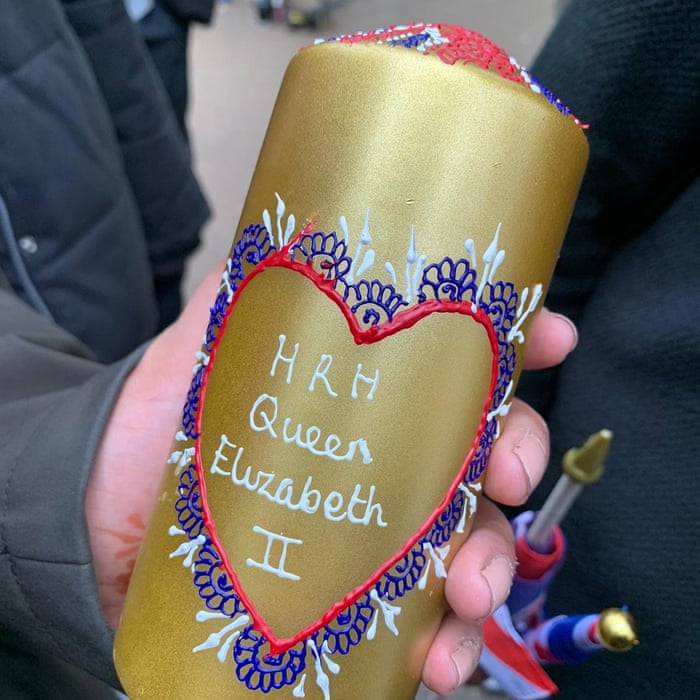 Amrit, who runs a mehndi business, had designed a commemorative candle for the Queen.