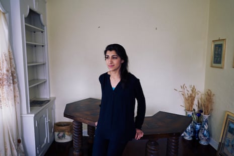 Lina Khan, the new chair of the Federal Trade Commission, at her home in Larchmont, New York.