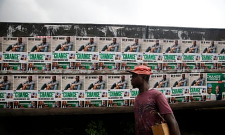 Campaign posters for Muhammadu Buhari in 2015.