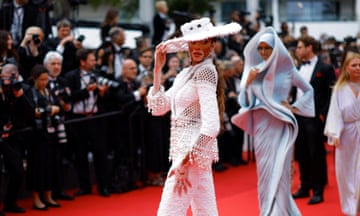 Winnie Harlow before the screening of The Apprentice at the 77th Cannes film festival