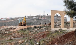 Construction activity and development in Israel’s Esh Kodesh settlement in the West Bank