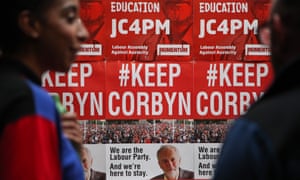 Posters showing support for Corbyn