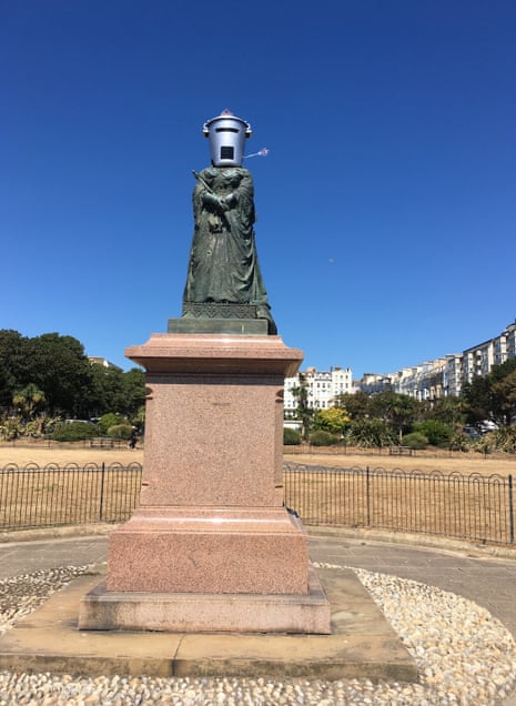 Queen Victoria statute in St Leonards, apparently repurposed as a Count Binface tribue