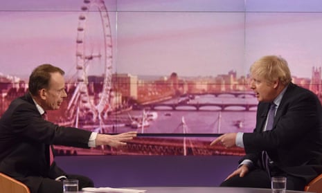 Boris Johnson is interviewed by Andrew Marr on the BBC on December 1.