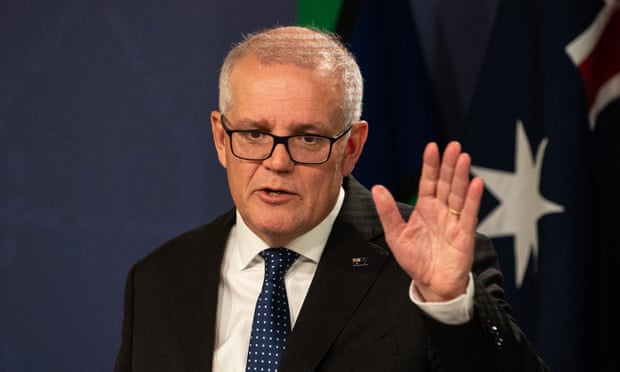 Former prime minister and federal Member for Cook Scott Morrison speaks to media during a press conference in Sydney