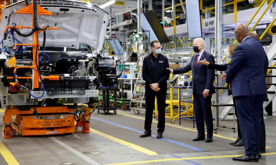 Joe Biden toured the General Motors electric vehicle assembly plant in November.
