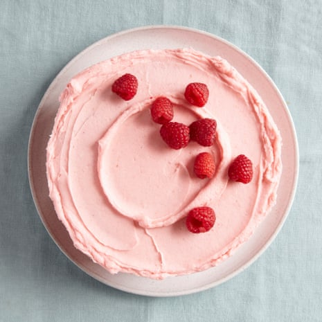 Raspberry vanilla cake. 