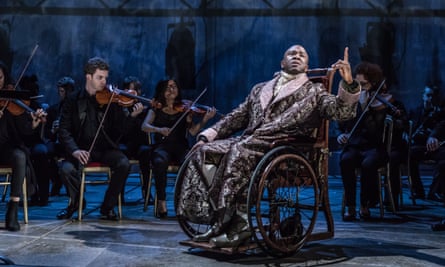 Lucian Msamati in Amadeus at the National Theatre.