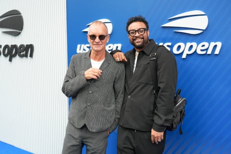 Sting and Shaggy pose for a photo