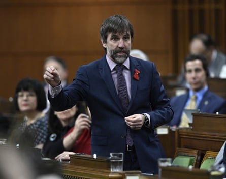 Environment minister, Steven Guilbeault, in the House of Commons in Ottawa, 4 May 2023.