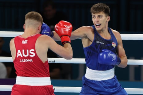 Patris Mughalzai connects against Jacob Cassar