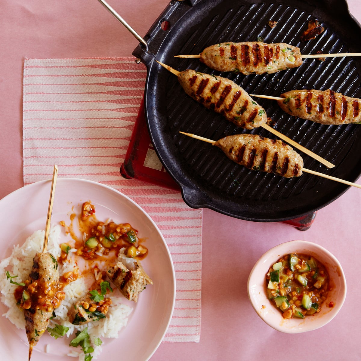 Vietnamese Pork Pork Shoulder Kebabs One Batch Of Minced Pork