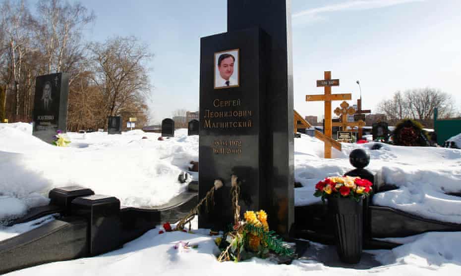 Flowers on the grave of anti-corruption lawyer Sergei Magnitsky