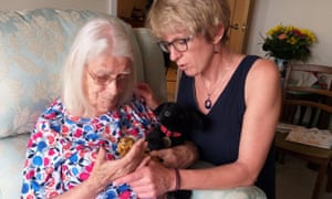 Clare Hamilton-Bate with her mother Marian Hamilton-Bate at her home in London, last week.