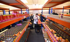 Cans of food on the aisles at easyFoodstore