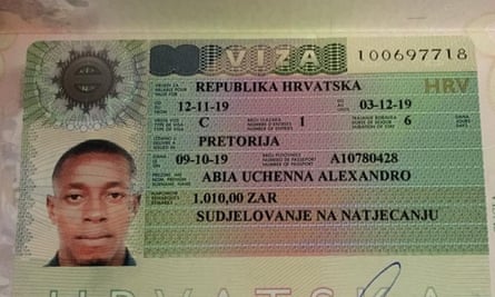 Abia Uchenna Alexandro’s visa.