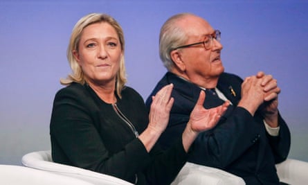 Marine Le Pen with her father, Jean-Marie Le Pen, in 2014.