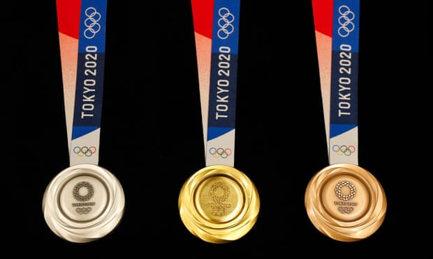 Tokyo 2020 Olympic medals on display after the One Year to Go ceremony on 24 July 2019.