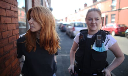 Stacey Dooley with a member of Cheshire police’s stalking unit in Stacey Dooley: Stalkers