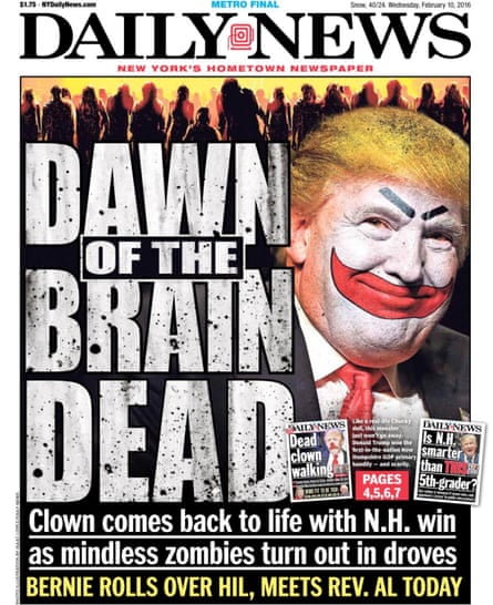 Donald Trump as the Joker on the New York Daily News