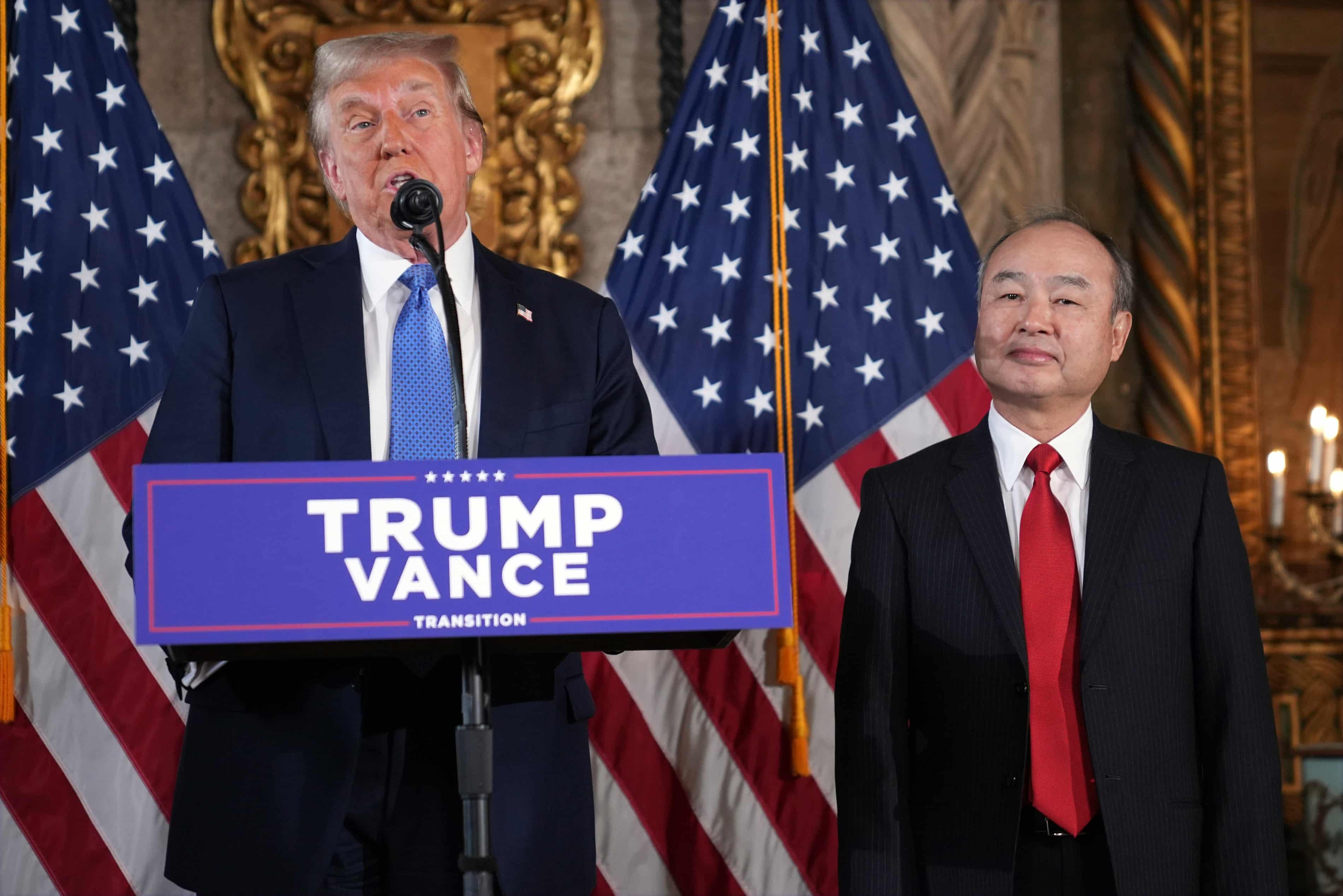 Trump announces SoftBank plans to invest $100bn in US projects (theguardian.com)