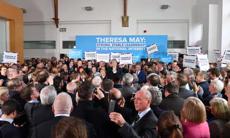 Theresa May among her audience at Shine.