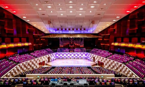 An empty theatre hall in Rotterdam, the Netherlands, in January 2022.