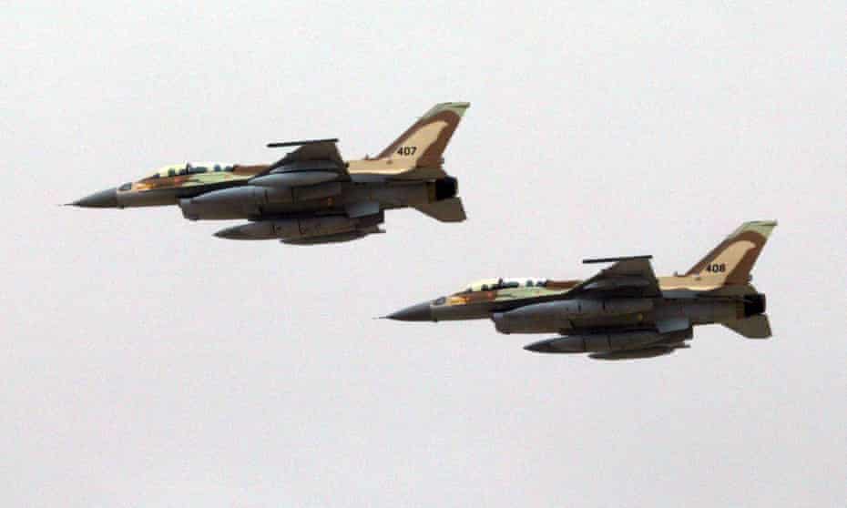 Two Israeli Air Force F-16I jet fighters