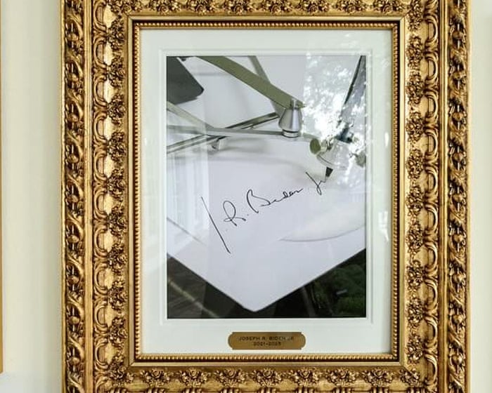 Trump hangs autopen photo instead of Biden portrait in new presidential gallery