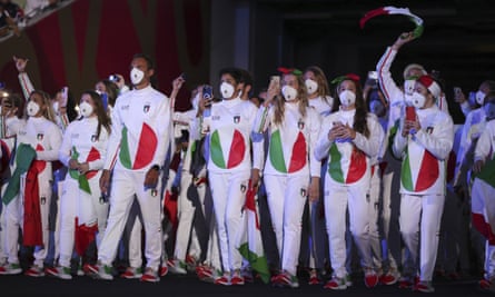 Team Italy and their amazing suits.