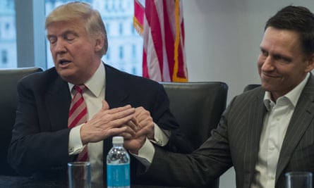 Donald Trump and Peter Thiel at Trump Tower in December 2016.