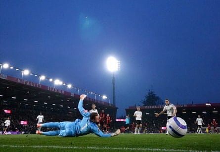 Antoine Semenyo drills home the winning goal for Bournemouth