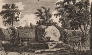 THE CHIDING STONE, Chiddingstone, Kent, 1776 print