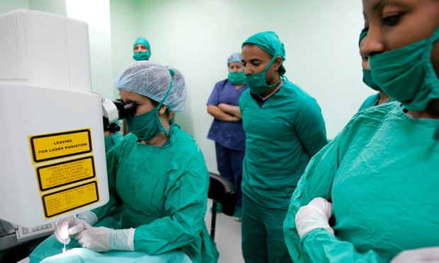 Doctors in operating theatre