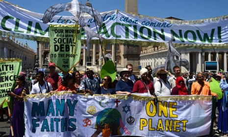 Climate change activists in Rome