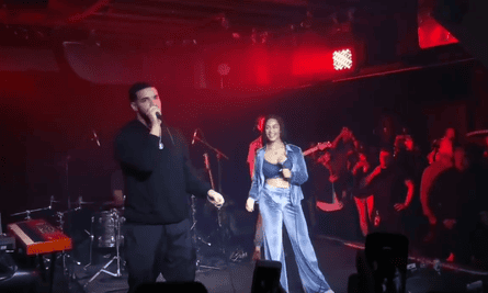 Forgot about Drake: Jorja onstage with Drake in Toronto.