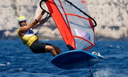 Grae Morris on the water in Marseille.