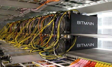  Bitcoin mining computers are pictured in Bitmain’s mining farm near Keflavik, Iceland.