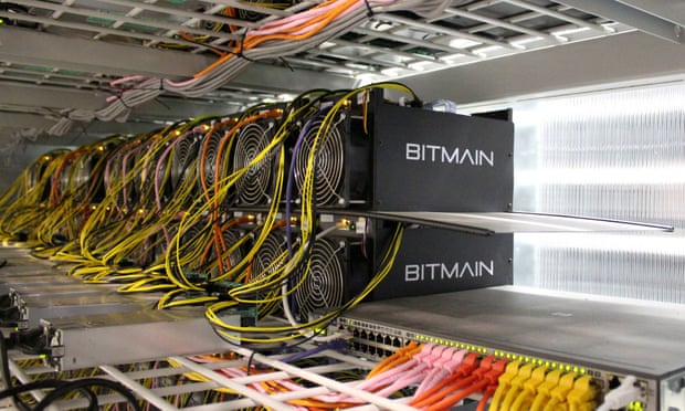 Computer servers at bitcoin-mining centre near Reykjanesbær, Iceland. Police suspect the robberies are linked to organised crime.