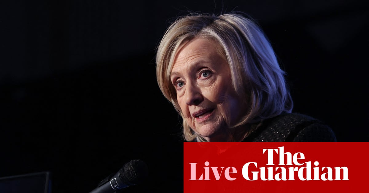 Hillary Clinton accuses Trump administration of Epstein files cover-up – US politics live