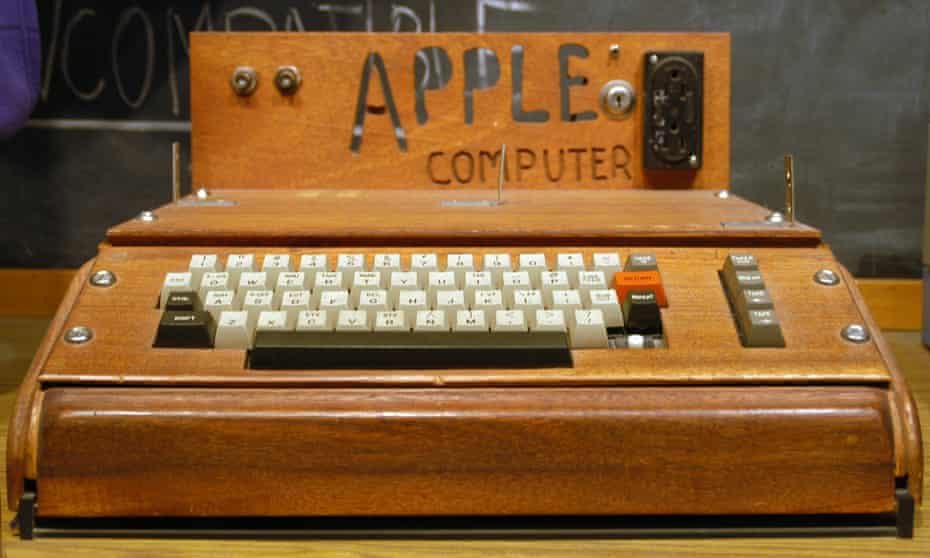 Wooden wonder … the Apple 1 computer.