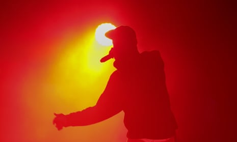 Rapper in silhouette